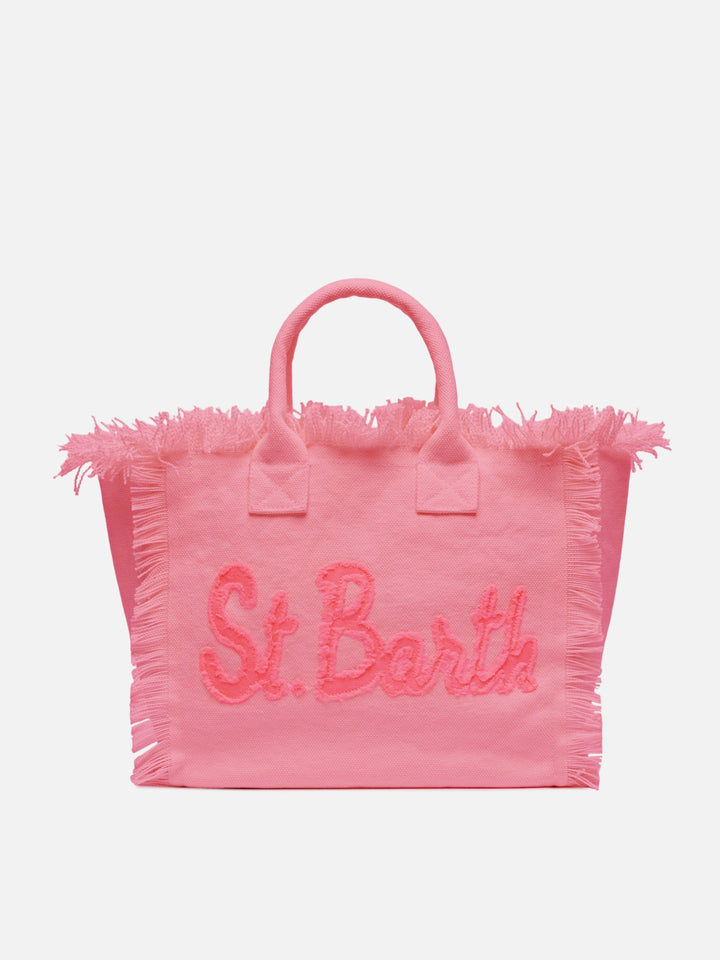 Colette Pink Cotton Canvas Bag with Logo Patch