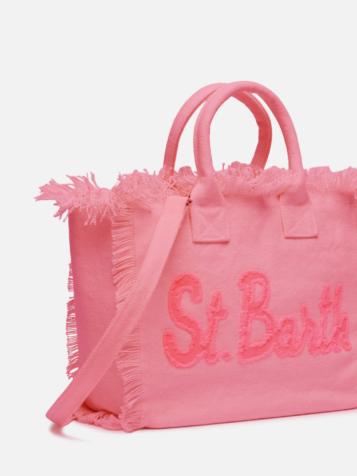 Colette Pink Cotton Canvas Bag with Logo Patch