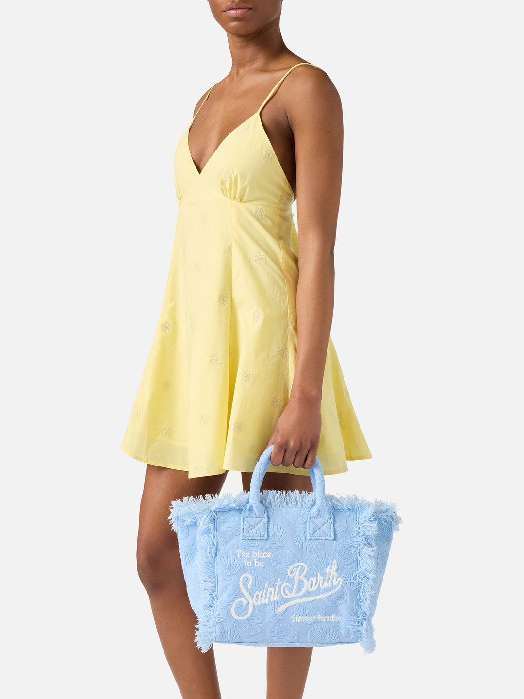 Colette Bag in Terry Fabric with Embossed Shells