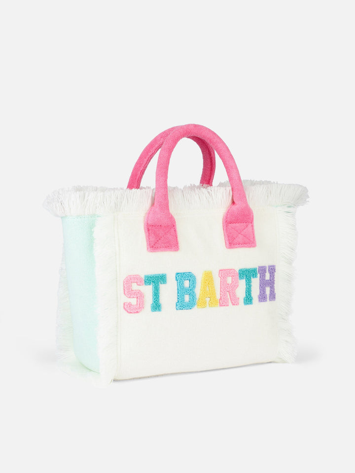 Colette Multicolor Sponge Patch Fabric Bag