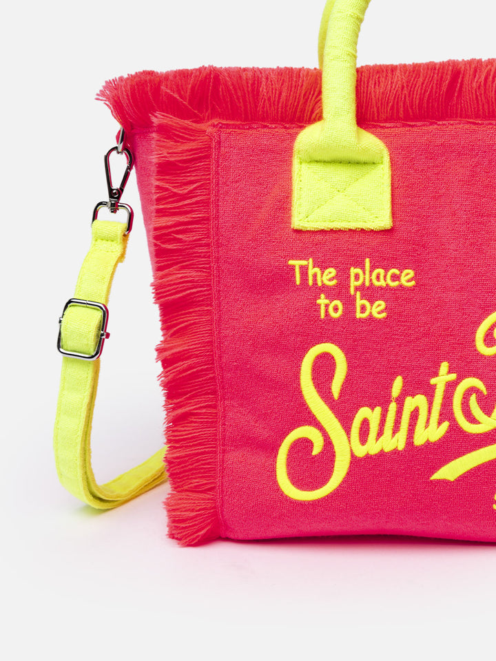 Colette Fluorescent Pink Textured Sponge Fabric Bag