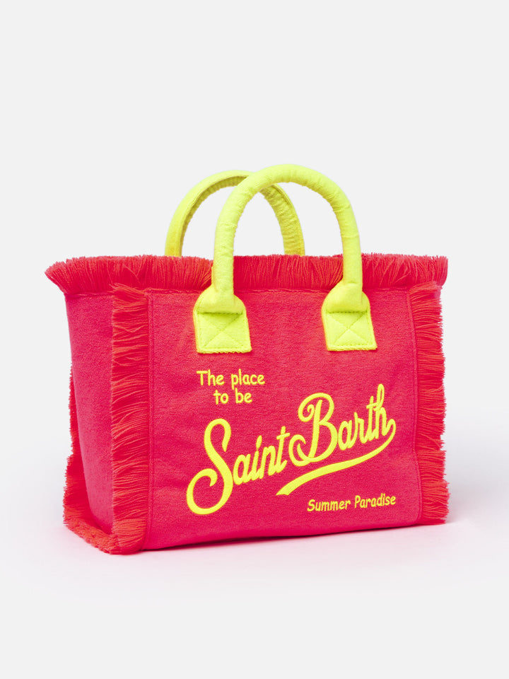 Colette Fluorescent Pink Textured Sponge Fabric Bag