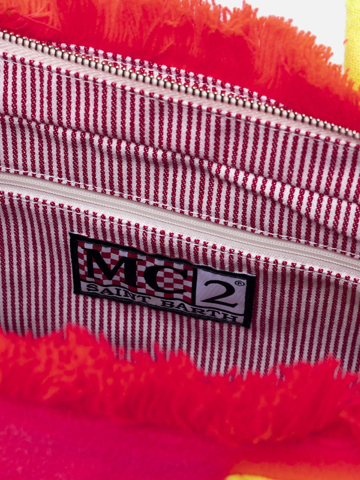 Colette Fluorescent Pink Textured Sponge Fabric Bag