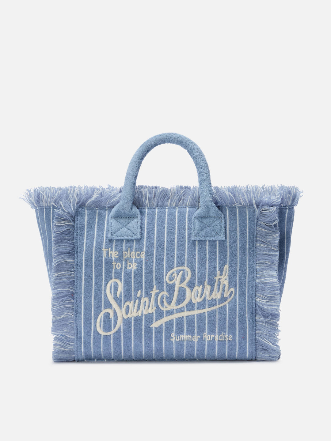 Colette Striped Pink Terry Fabric Bag