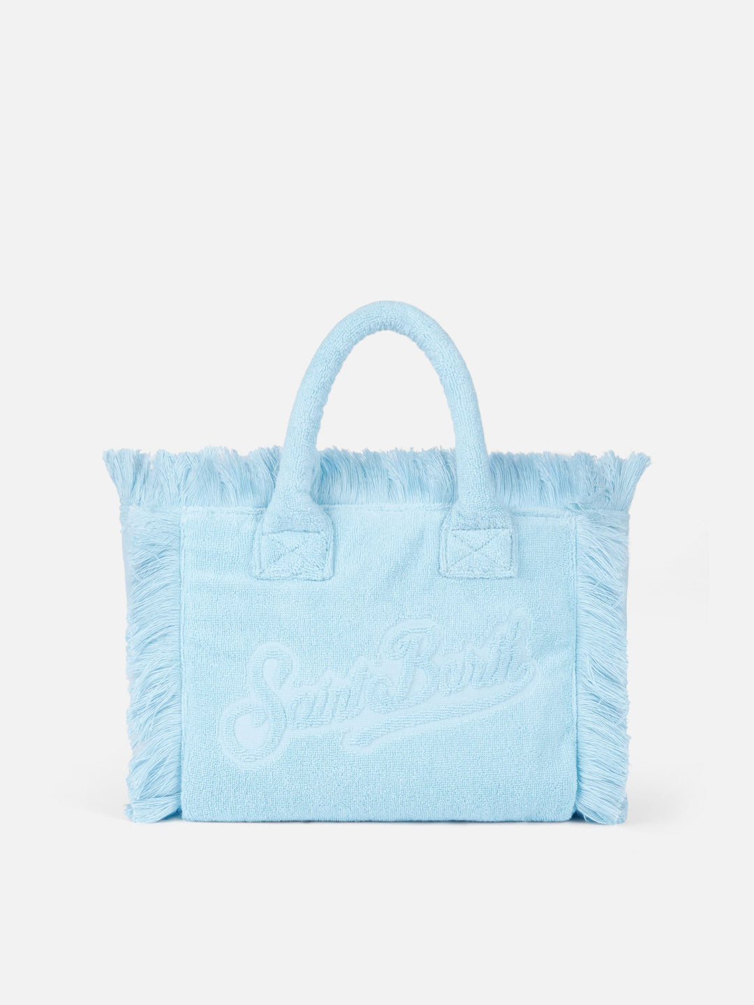Colette Blue Terry Cloth Bag with Embossed Design