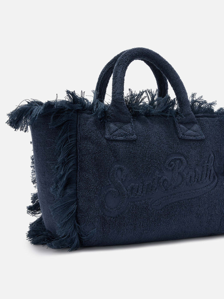Colette Bag in Solid Blue Terry Fabric