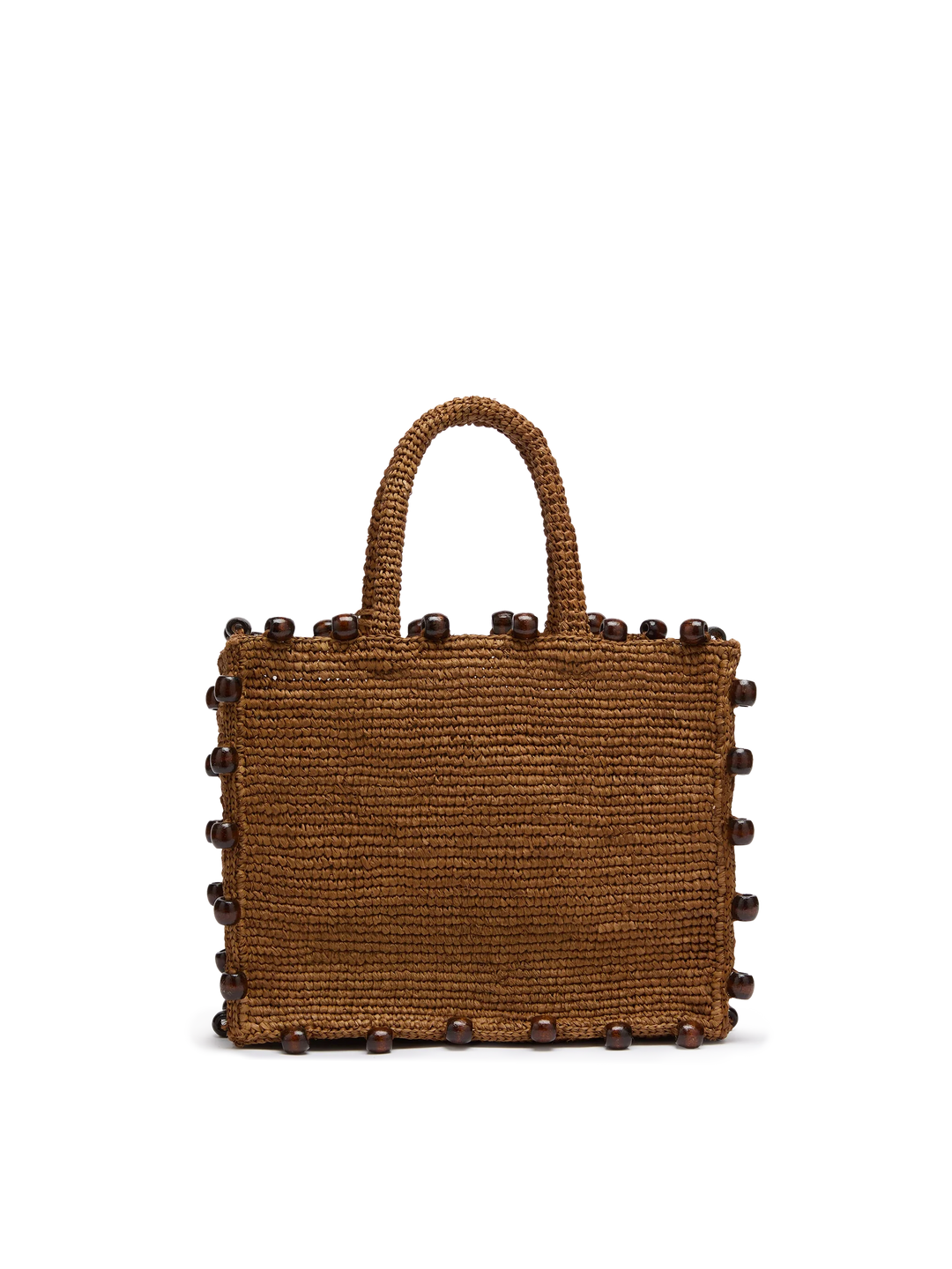 Colette Raffia Bag with Embroidered Logo and Bead Accents