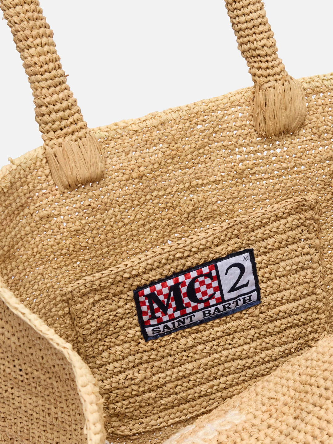 Colette Rafia Bag with Logo Embroidery