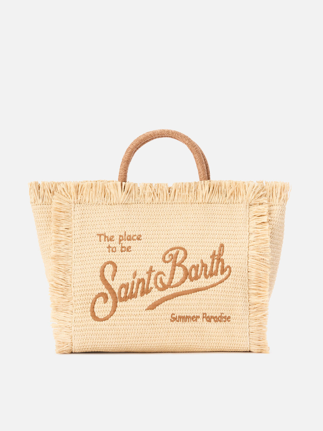 Colette Straw Effect Bag with Embroidered Logo