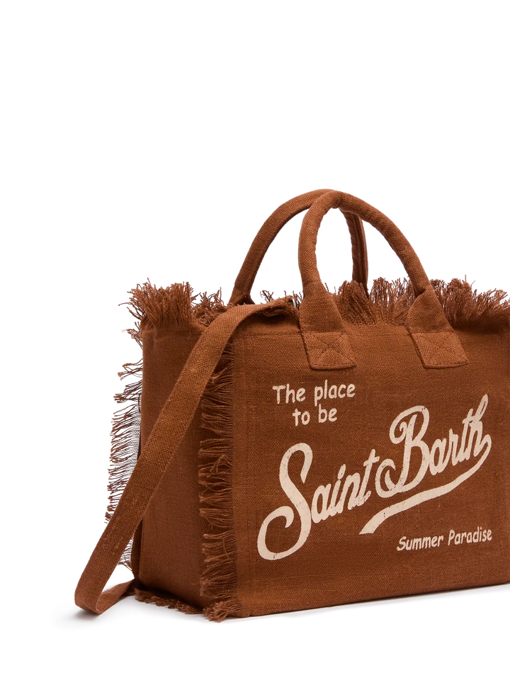 Colette Bag in 100% Brown Linen