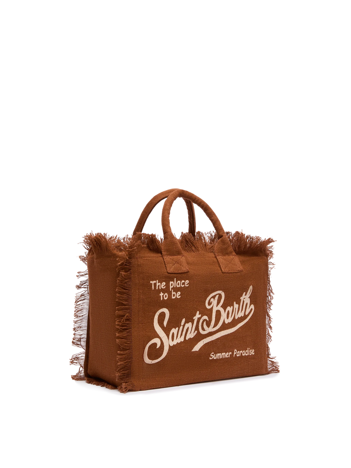 Colette Bag in 100% Brown Linen