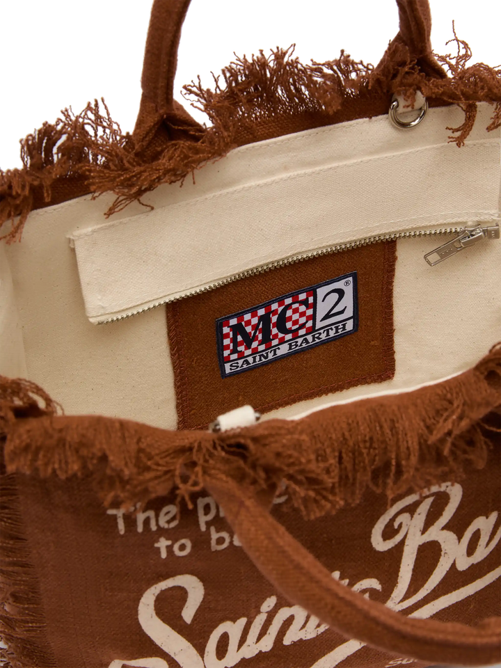 Colette Bag in 100% Brown Linen