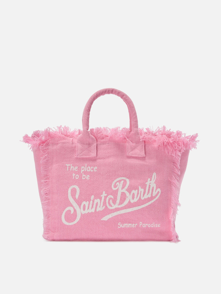 Colette Bag in Solid Pink Linen