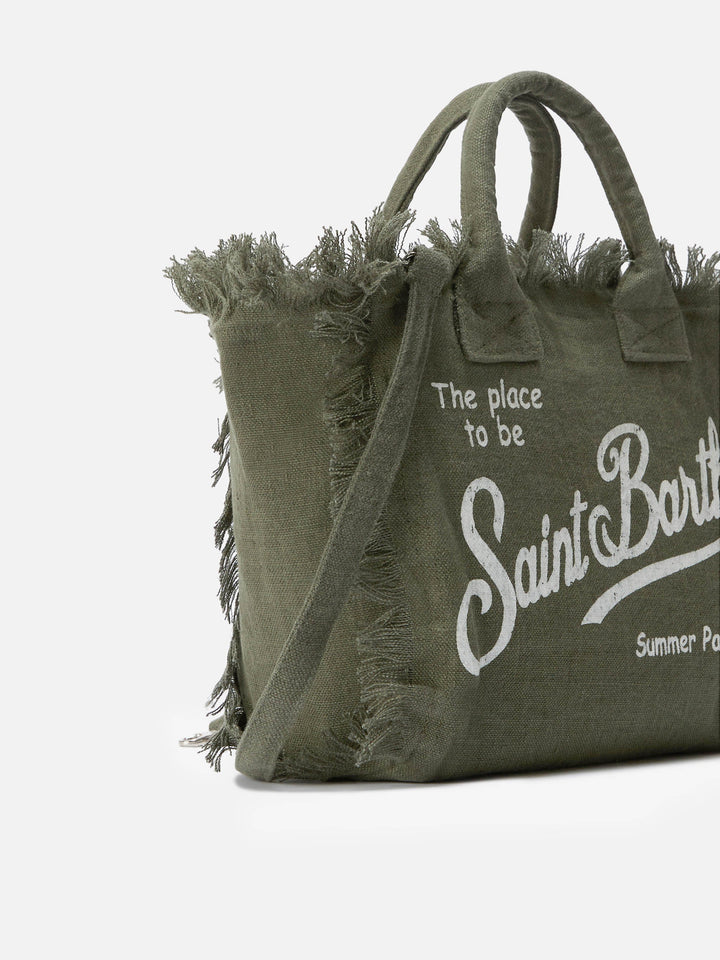 Colette Solid Olive Green Linen Bag