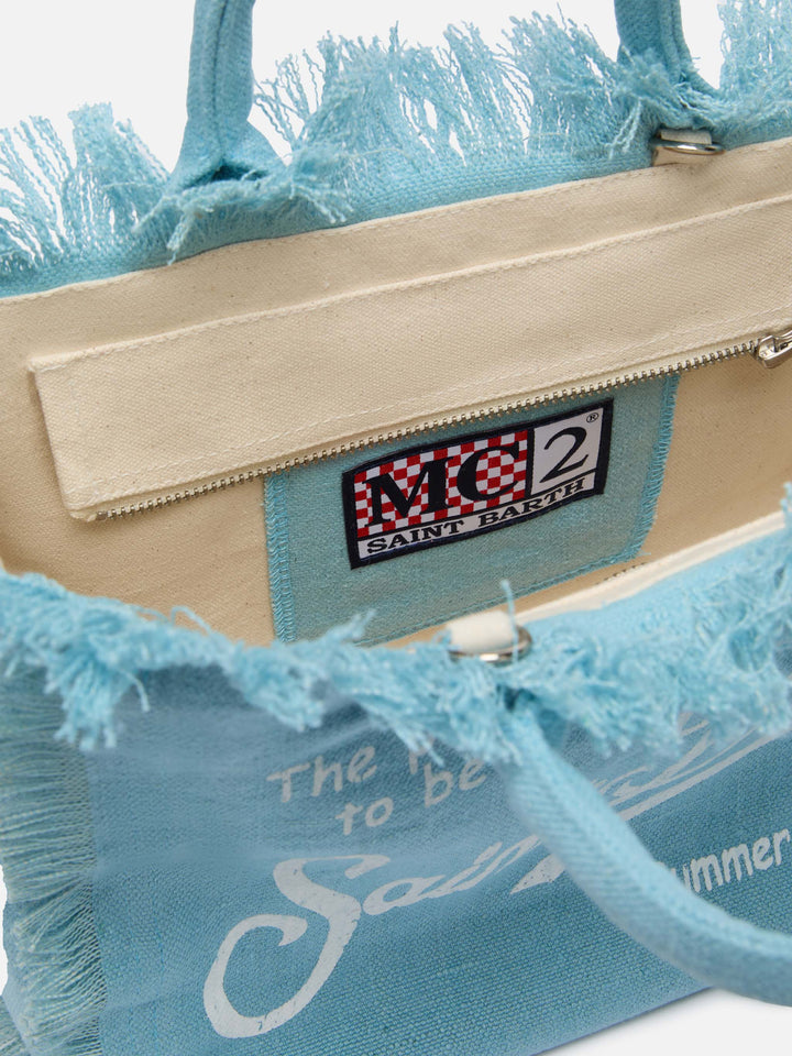 Colette Bag in 100% Blue Linen