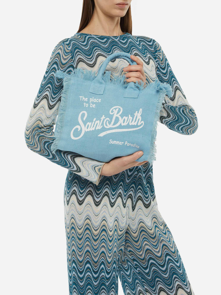 Colette Bag in 100% Blue Linen
