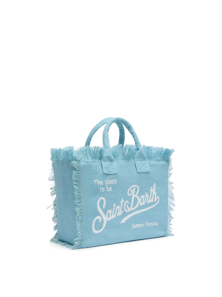 Colette Bag in 100% Blue Linen