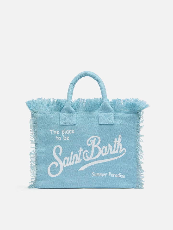 Colette Bag in 100% Blue Linen