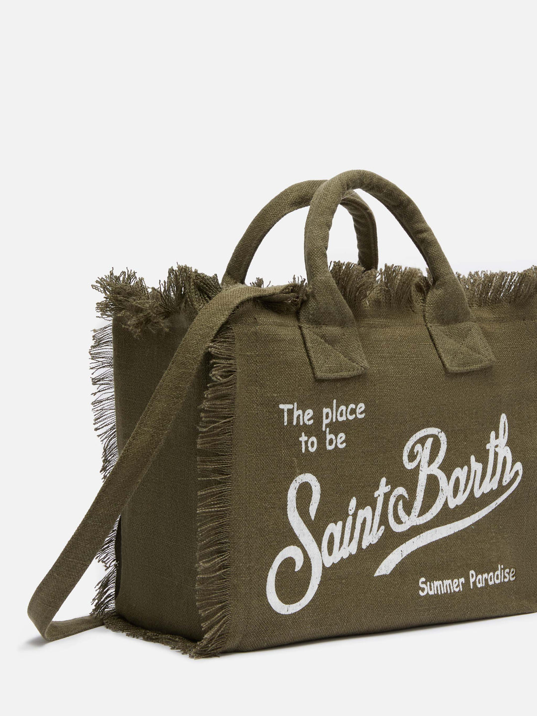 Colette Bag in 100% Military Green Linen
