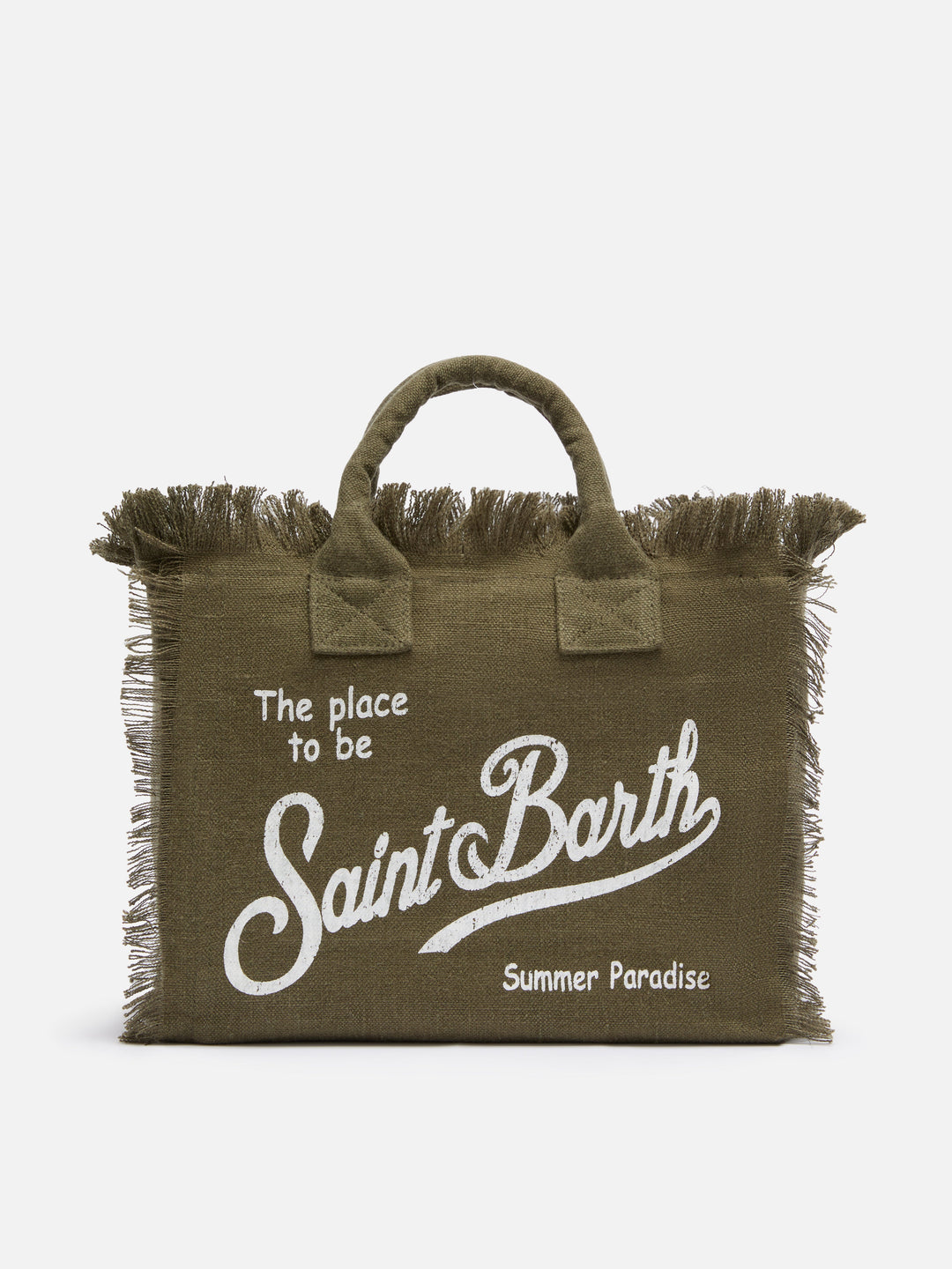 Colette Bag in 100% Military Green Linen