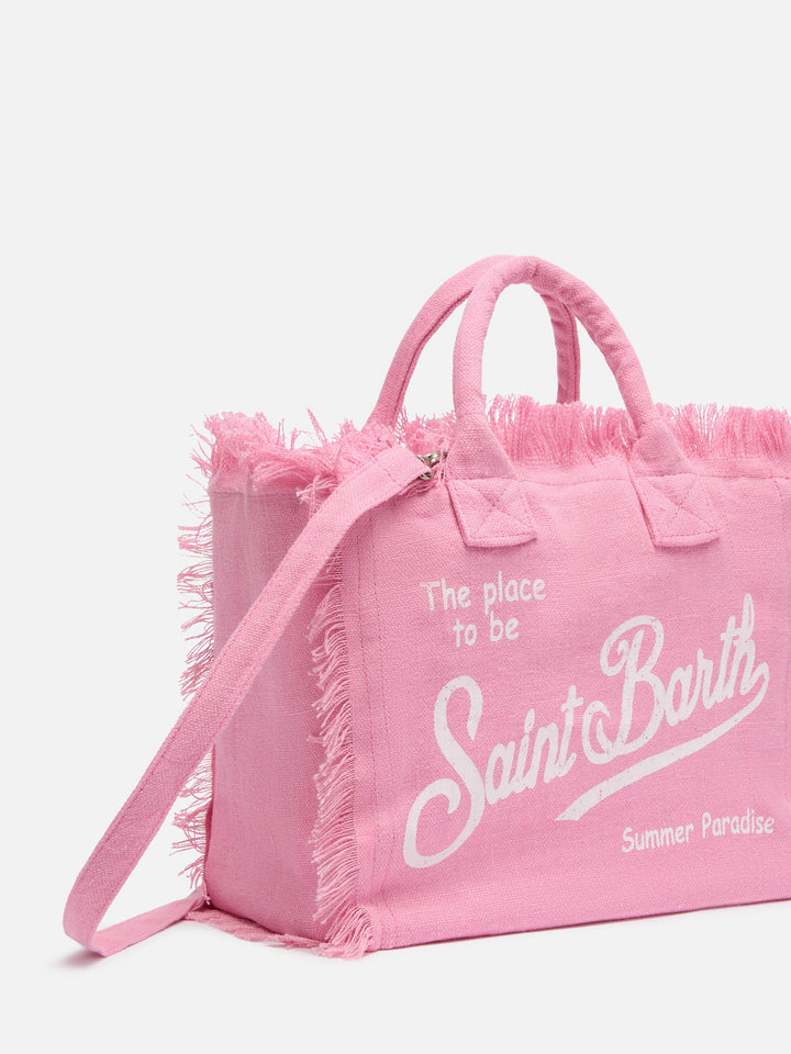 Colette Bag in Solid Pink Linen
