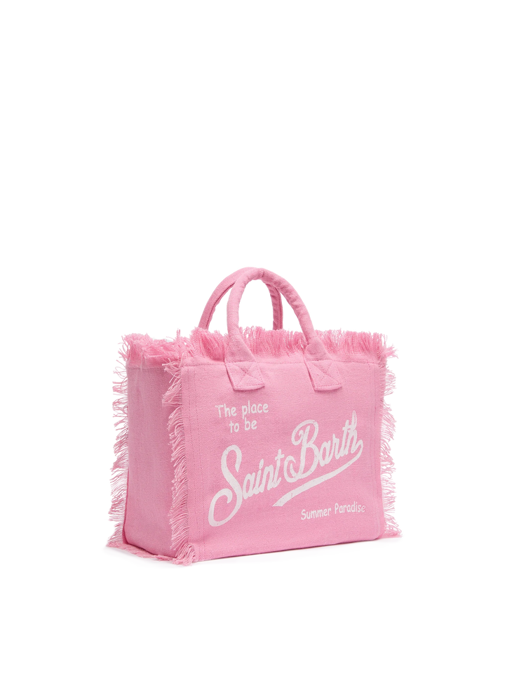 Colette Bag in Solid Pink Linen