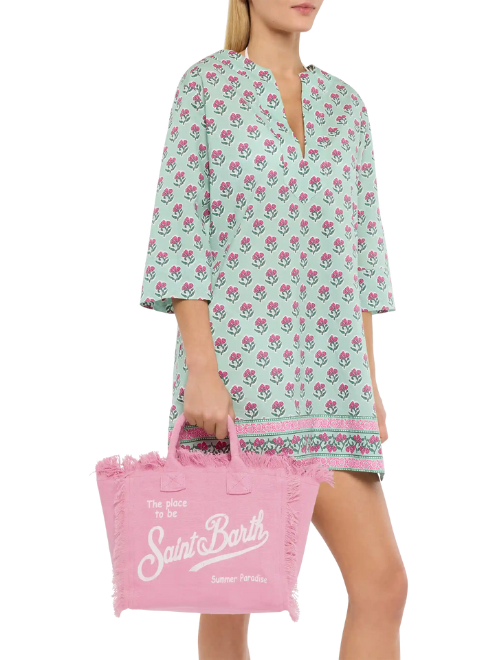 Colette Bag in Solid Pink Linen