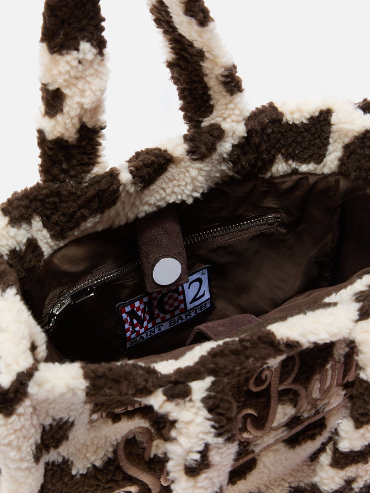 Colette Teddy Cow Print Bag