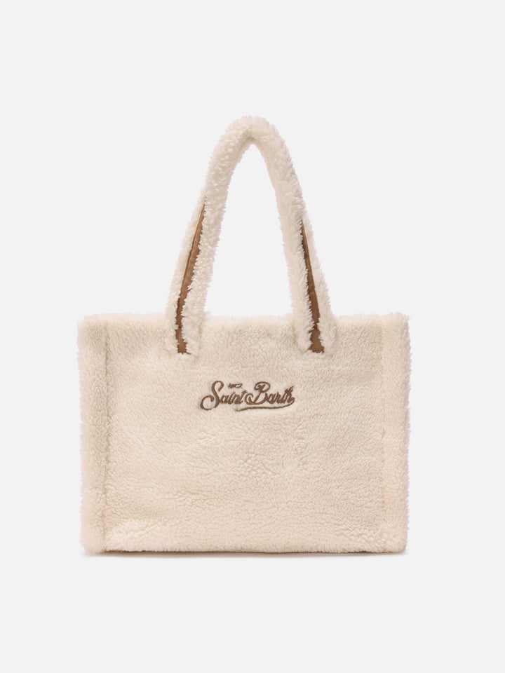 Colette White Teddy Bag with Logo