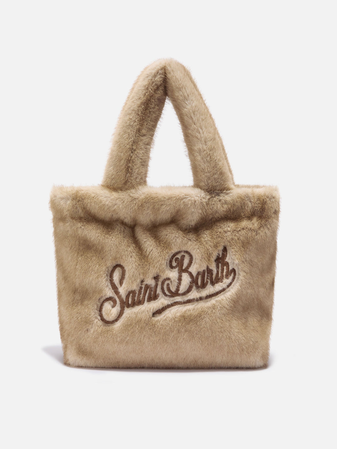 Colette Soft Beige Faux Fur Handbag