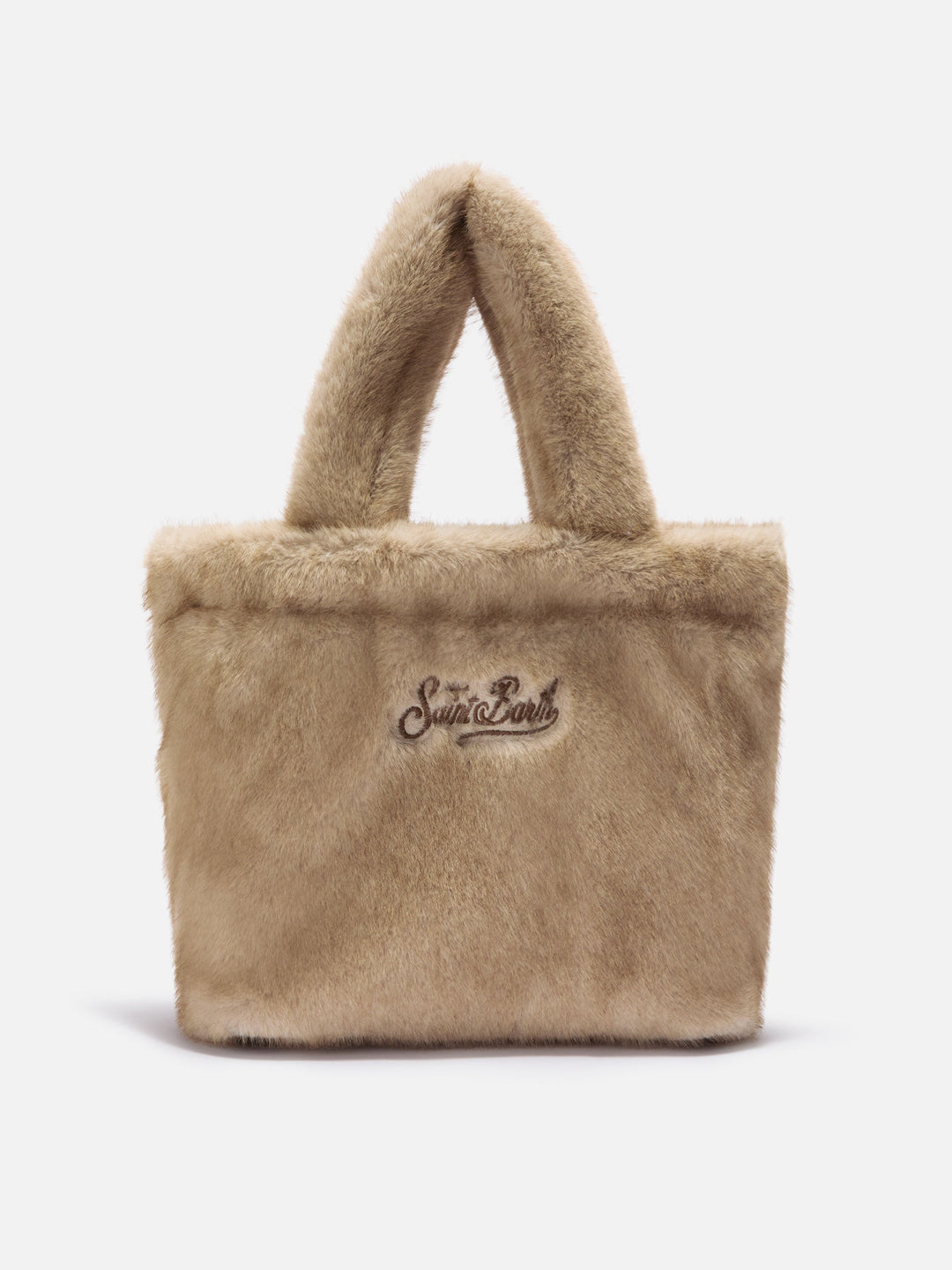 Colette Soft Beige Faux Fur Handbag
