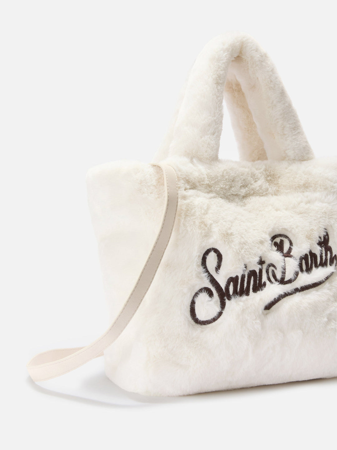 Colette Soft White Faux Fur Handbag