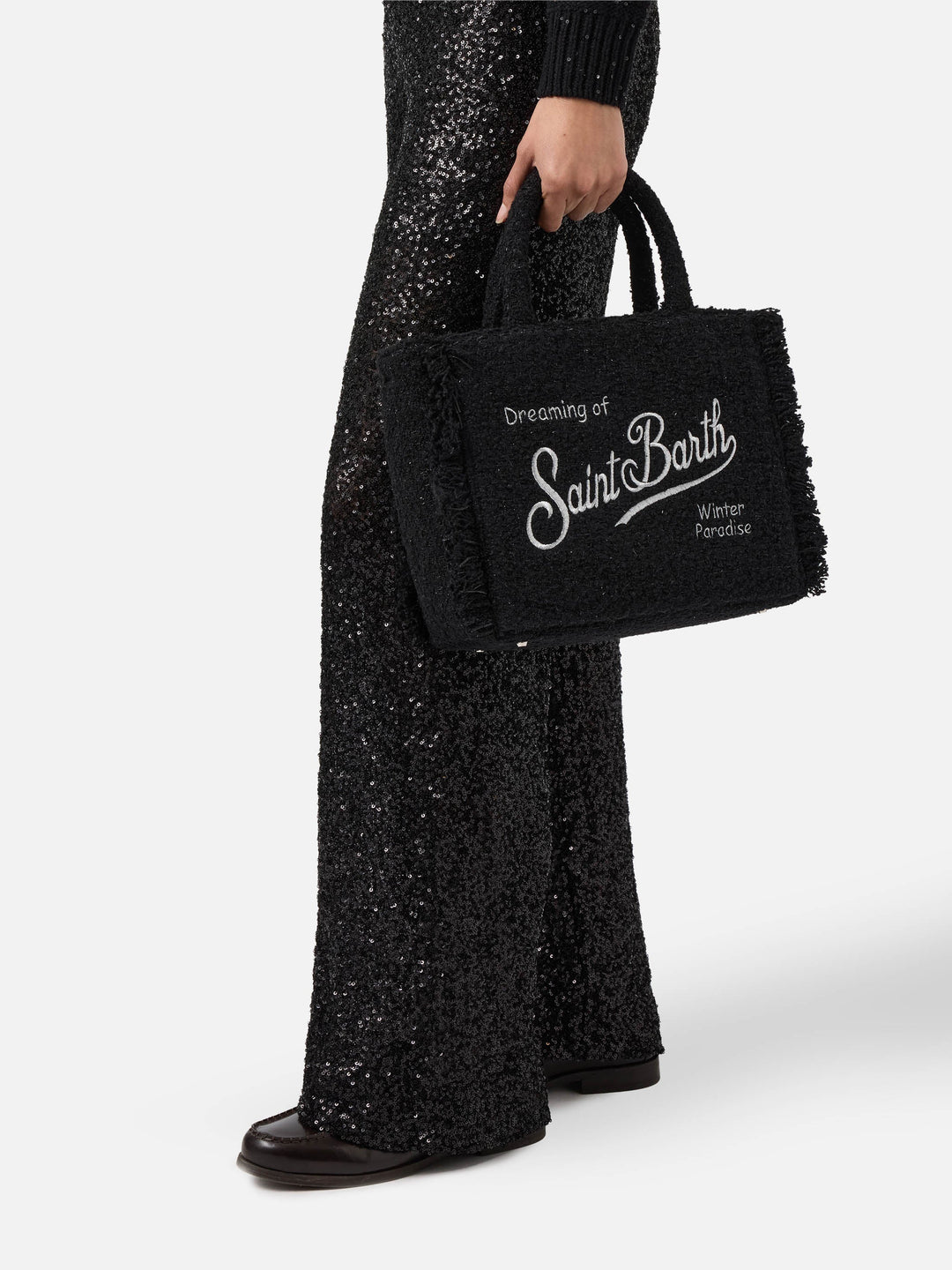 Colette Black Tweed Bag