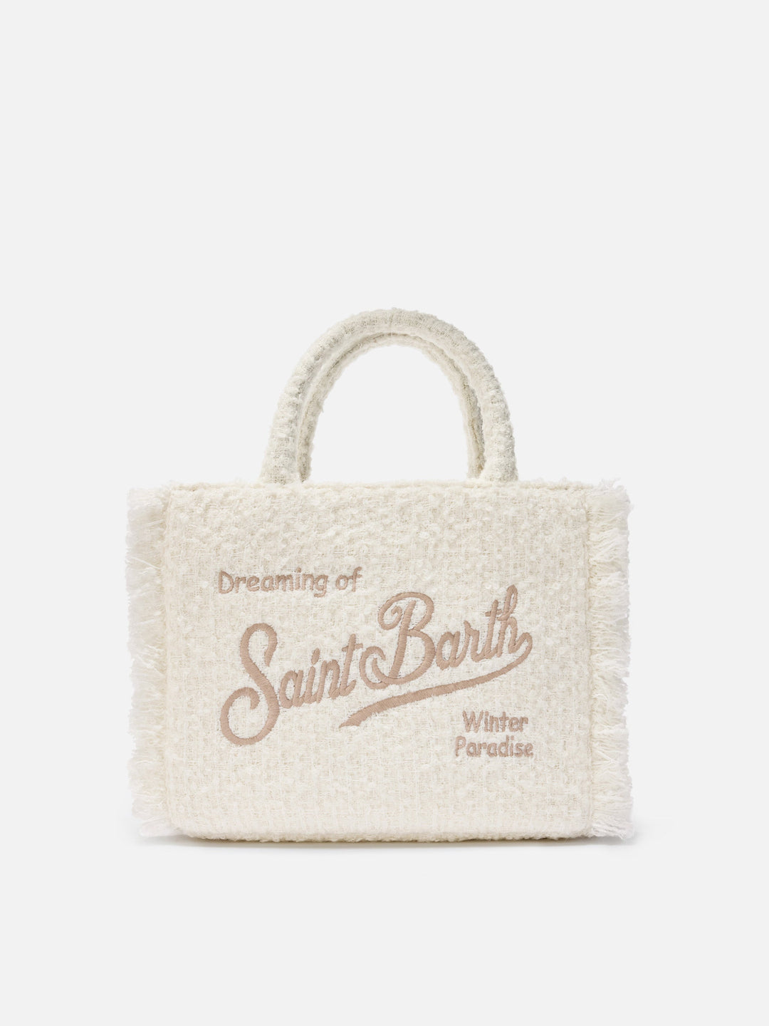 Colette Tweed White Wool Blend Handbag