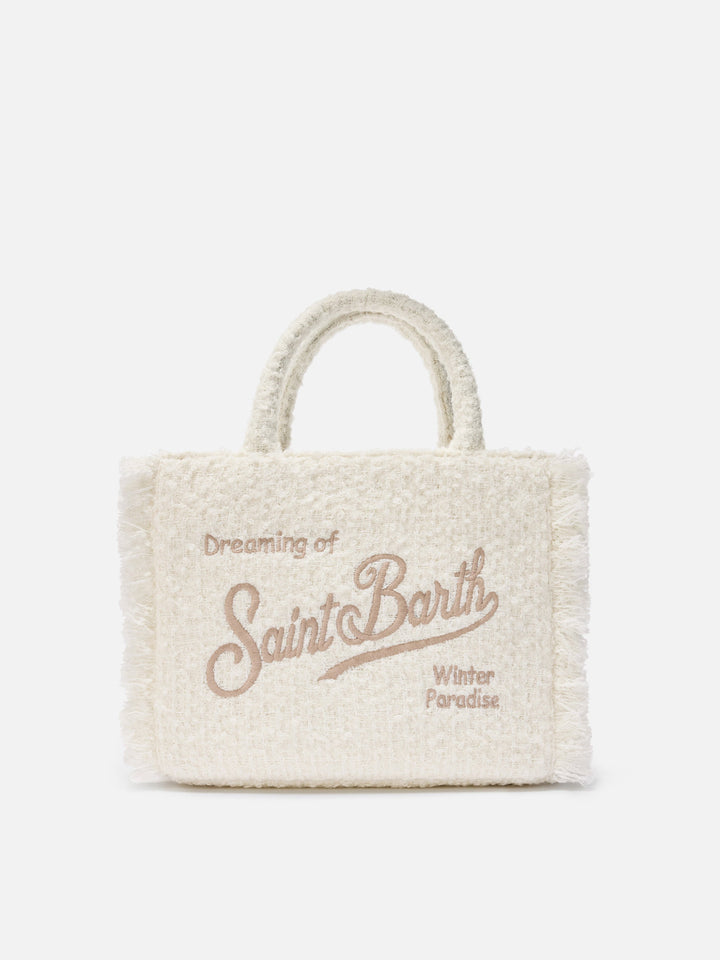 Colette Tweed White Wool Blend Handbag