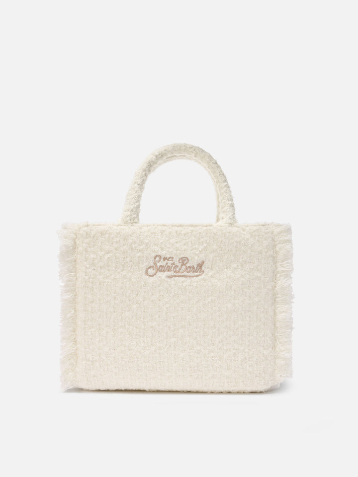 Colette Tweed White Wool Blend Handbag