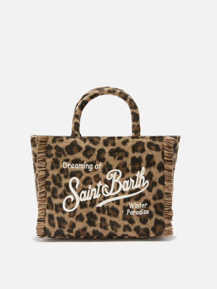 Colette Leopard Print Felt Bag