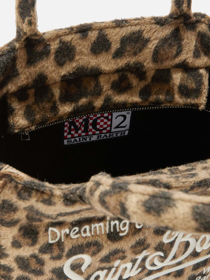 Colette Leopard Print Felt Bag