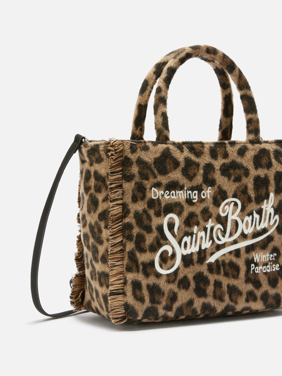 Colette Leopard Print Felt Bag