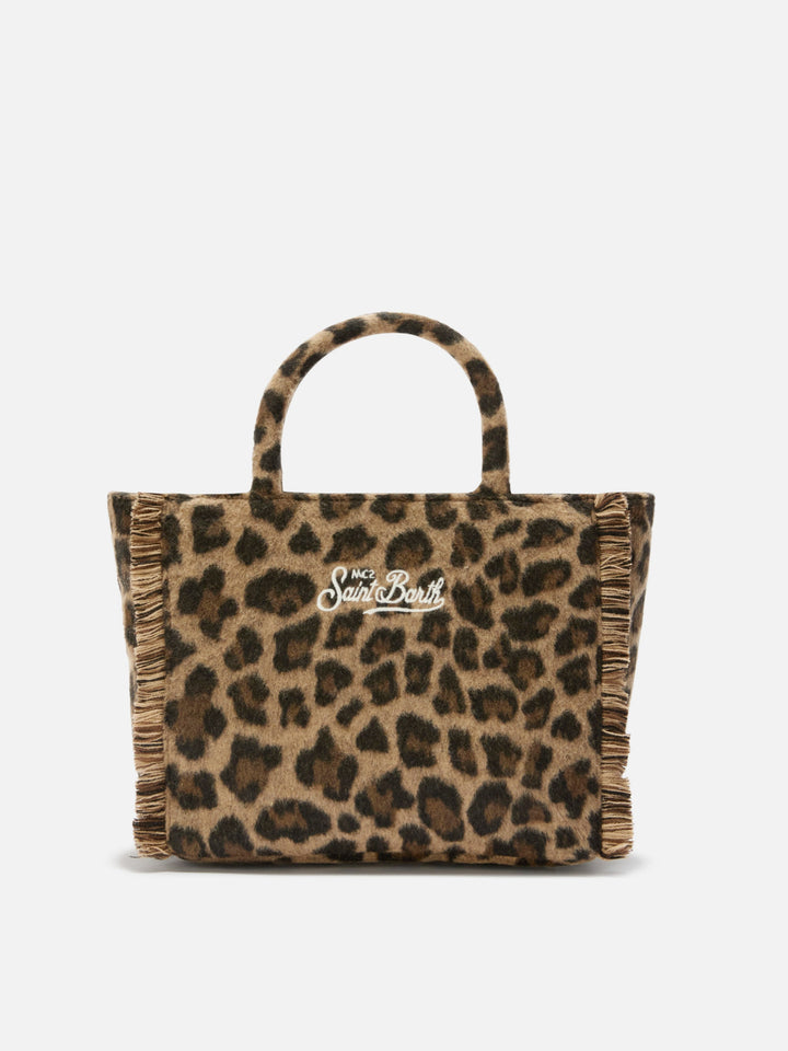 Colette Leopard Print Felt Bag