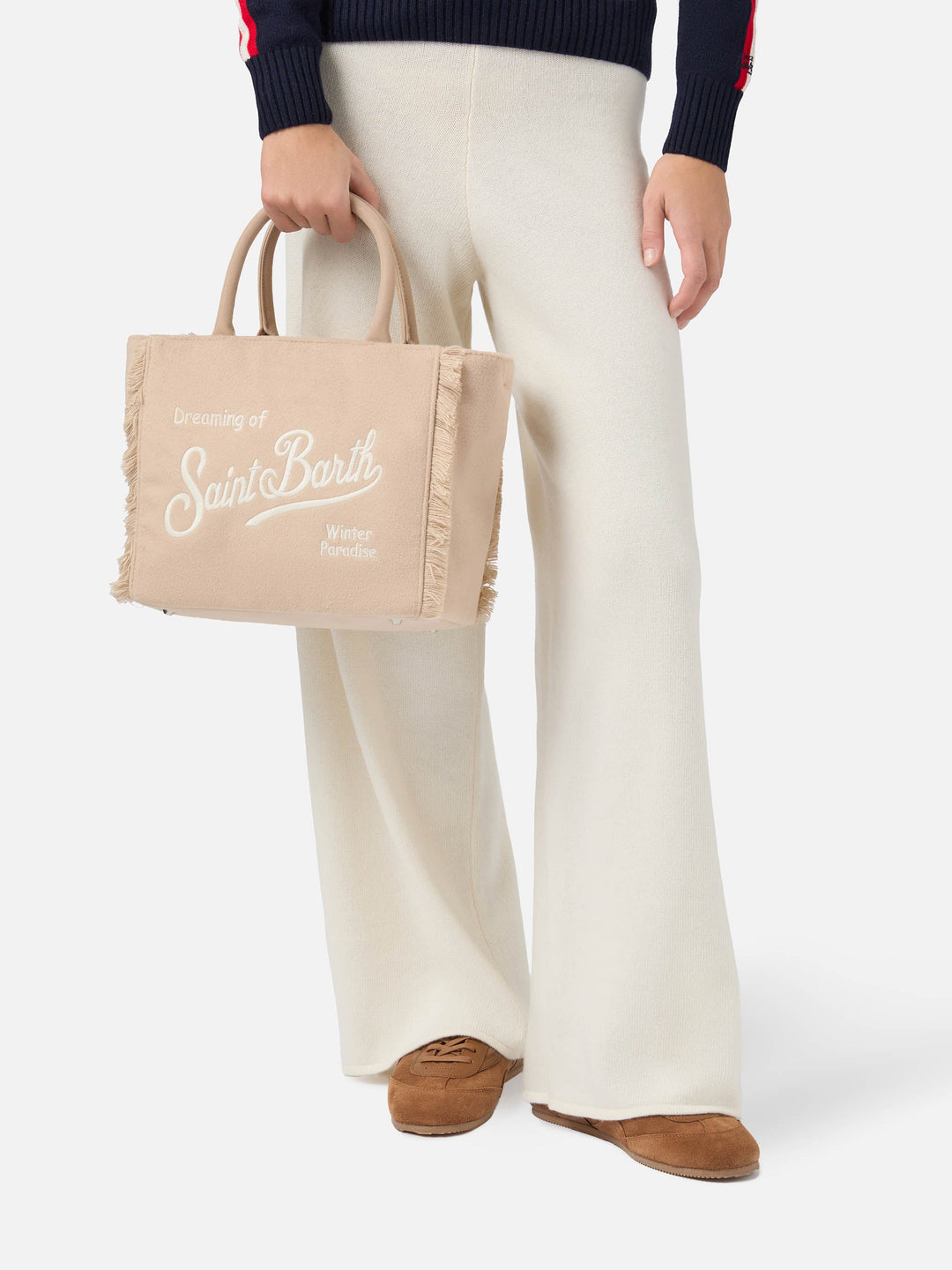 Beige Colette Felt Bag