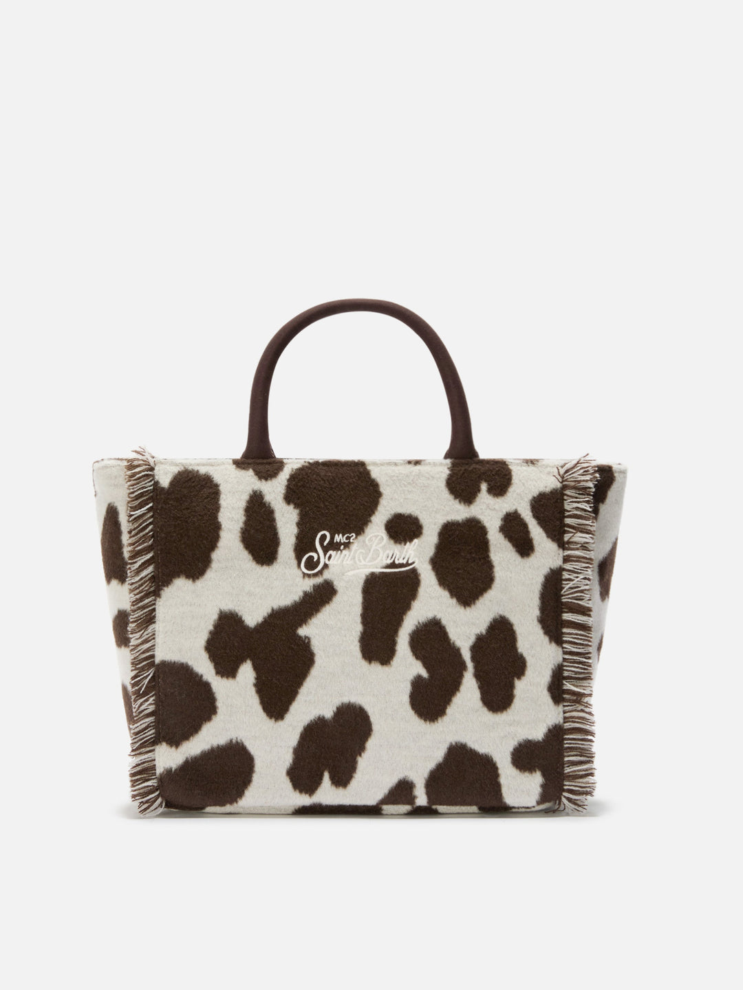 Colette Cow Print Felt Bag