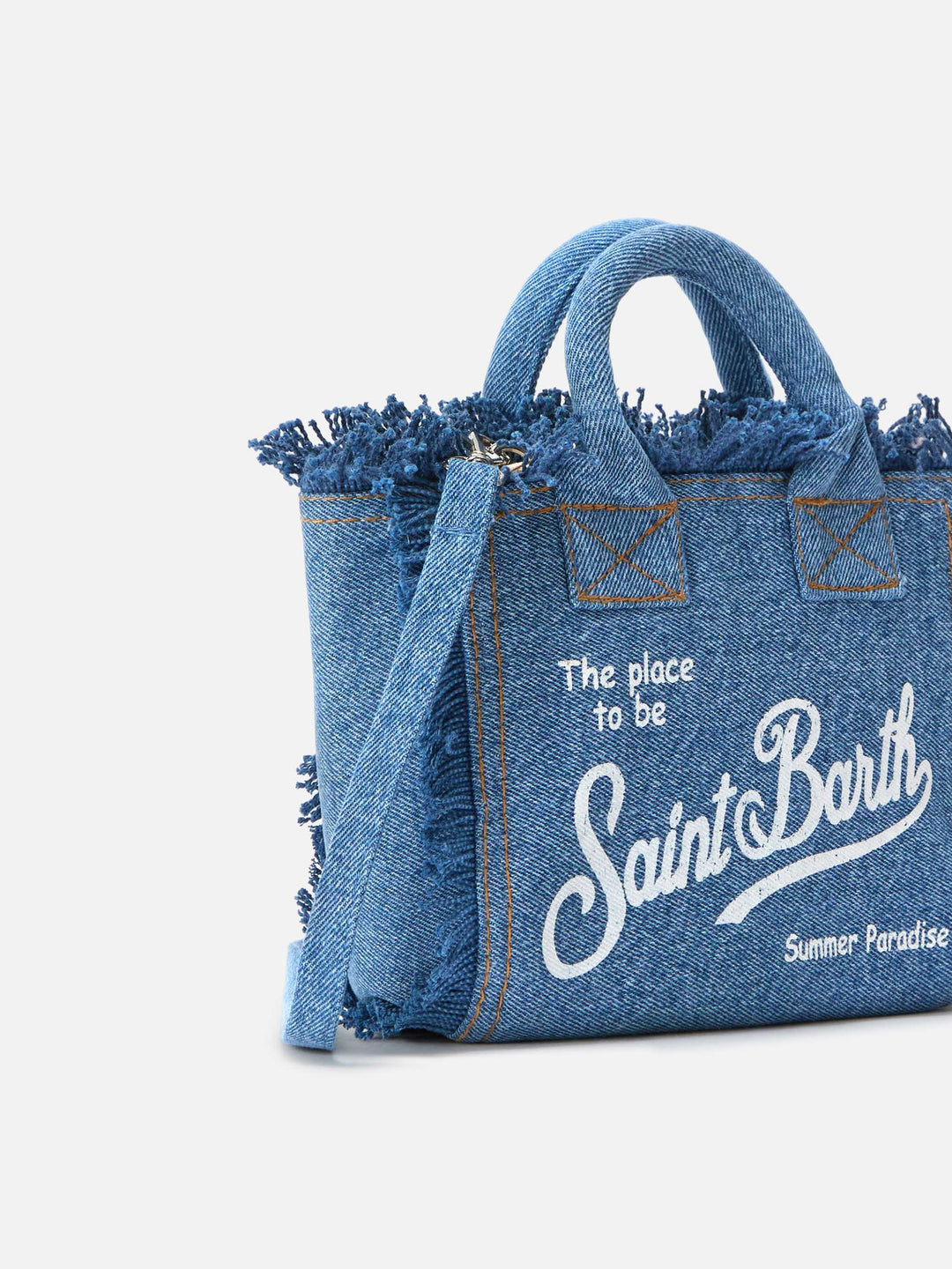 Mini Vanity Bag in Medium Wash Denim