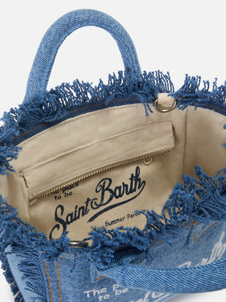 Mini Vanity Bag in Medium Wash Denim