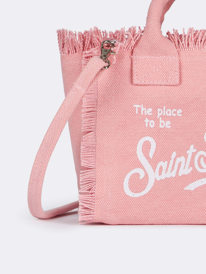Mini Vanity Bag in Pink Cotton Canvas