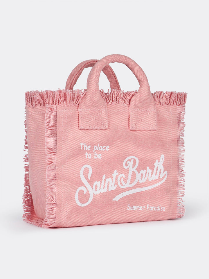 Mini Vanity Bag in Pink Cotton Canvas