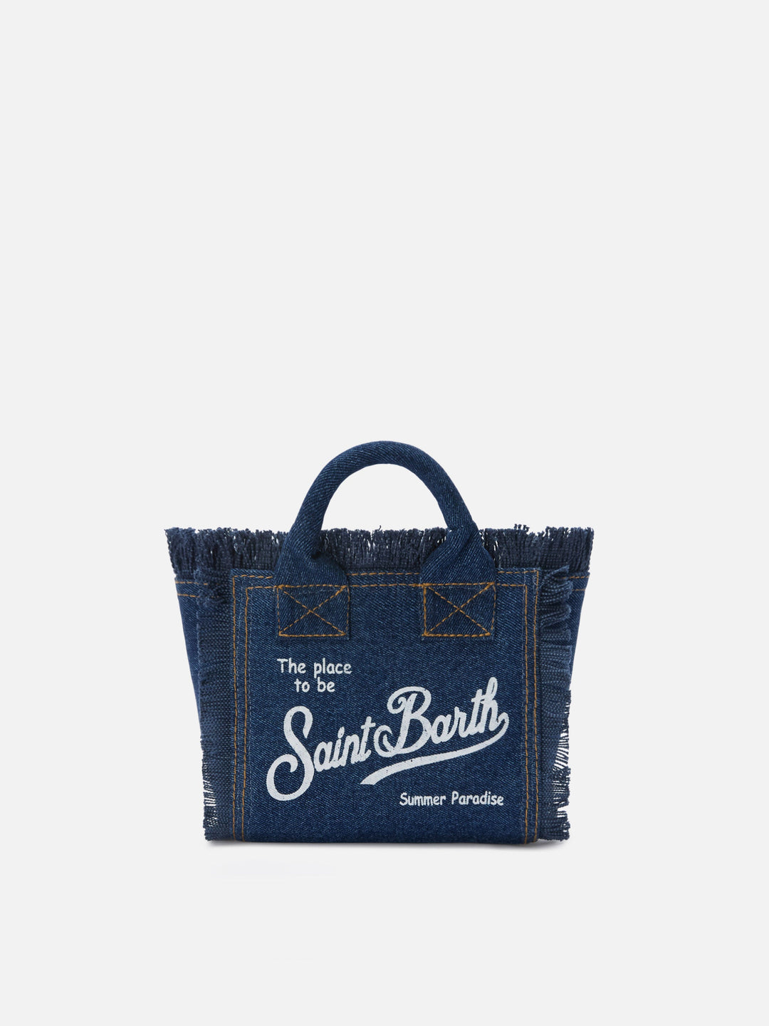 Mini Vanity Bag in Dark Wash Denim