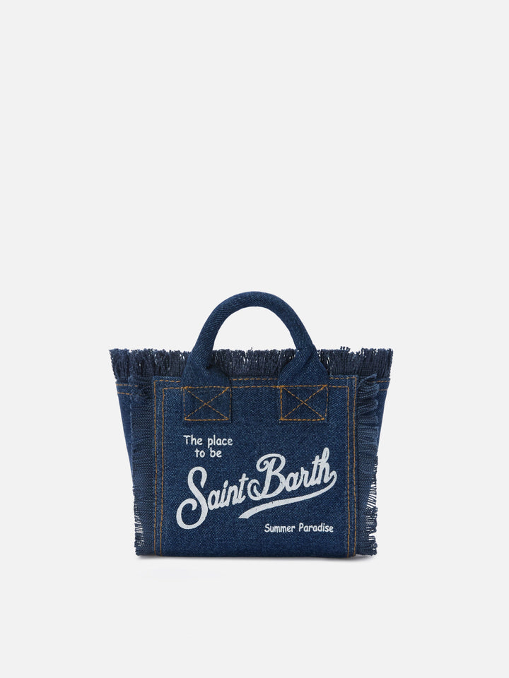Mini Vanity Bag in Dark Wash Denim