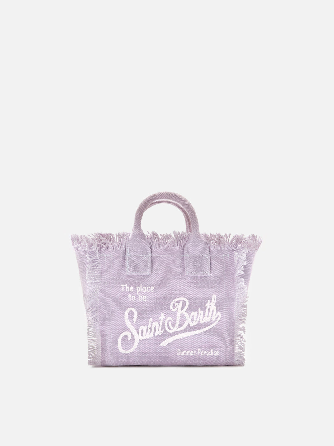Mini Vanity Bag in Solid Lilac Canvas