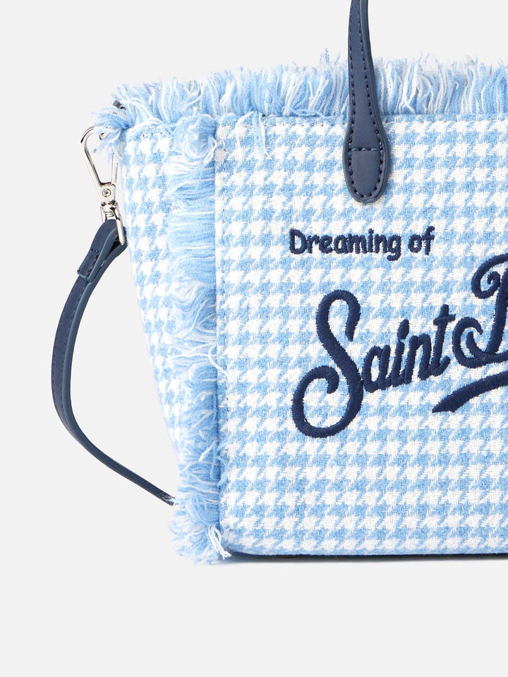 Shiny Houndstooth Mini Vanity Bag